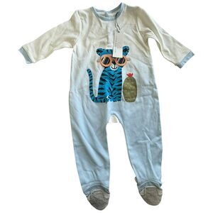 Little Marc Jacobs Baby Graphic Print All-In-One Romper Footie Size 9M